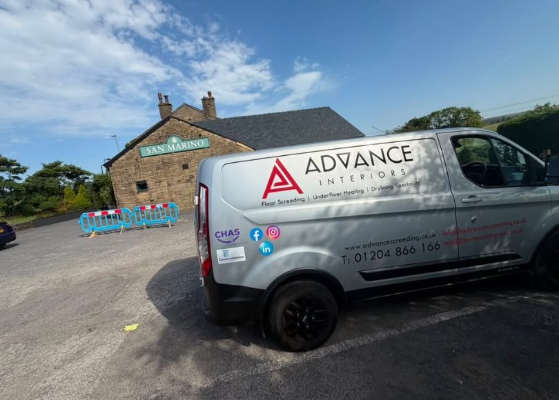 Advance Interiors van on site in the North West